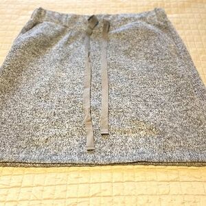 Loft Size M Black and White Drawstring Mini Skirt